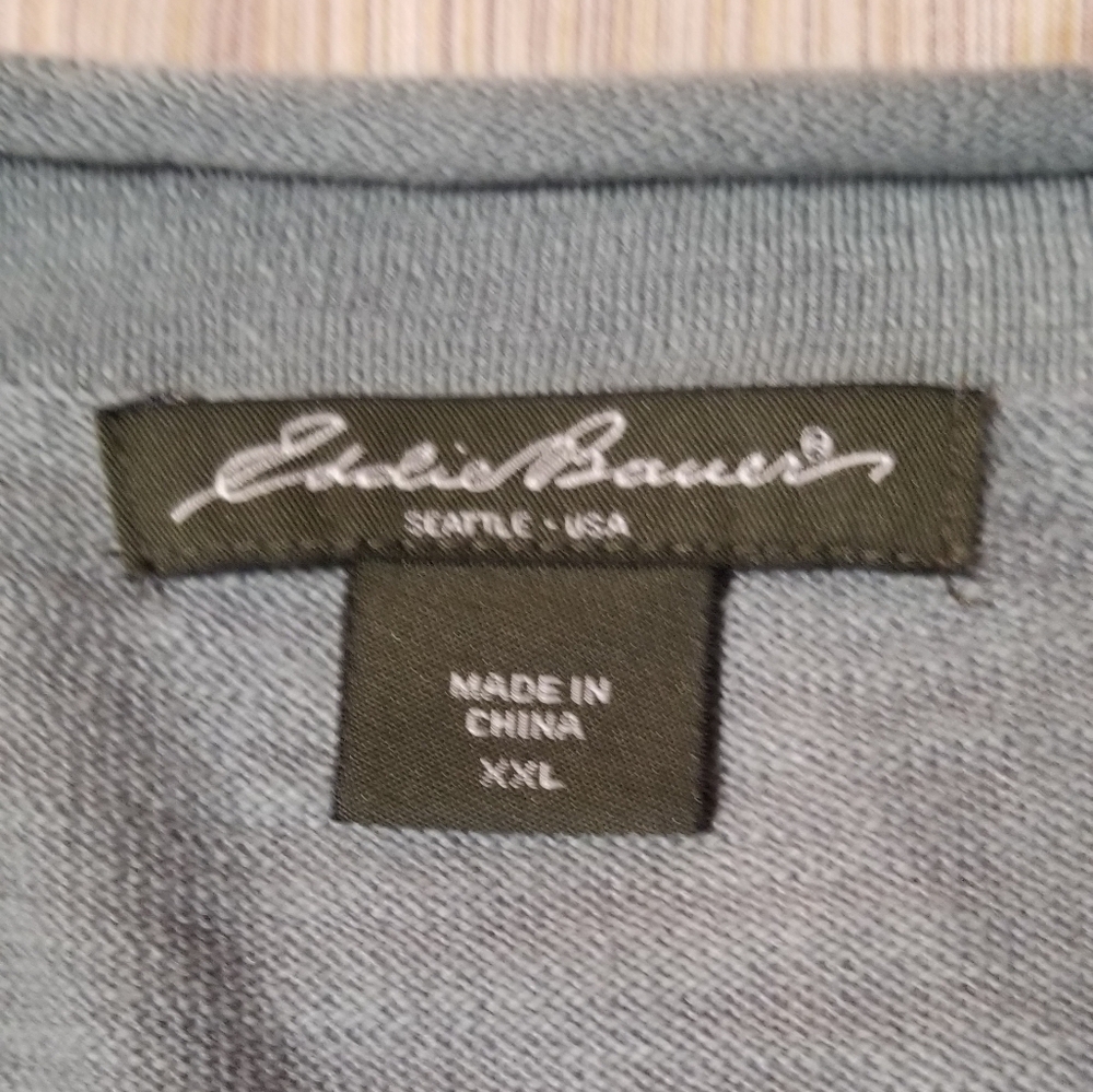 Eddie Bauer Like New Lightweight Light Green Knit Long Sleeve Tunic Size XXL - Picture 6 of 7